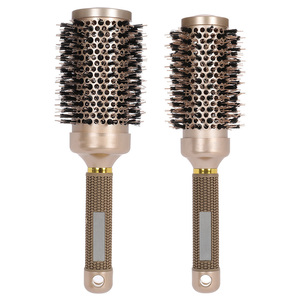 <span class=keywords><strong>Brosse</strong></span> ronde personnalisée en nylon et poils de sanglier <span class=keywords><strong>Brosse</strong></span> roulante résistante à la chaleur pour <span class=keywords><strong>cheveux</strong></span> <span class=keywords><strong>bouclés</strong></span> - Product Image 2