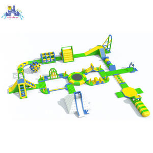 Parcs d'eau gonflable pour l'extérieur, course d'obstacle, île flottante sur le lac de mer - Product Image 1