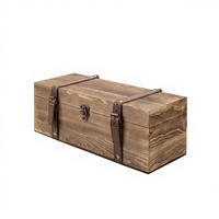 Boîte Cadeau en Bois pour Vin et Whisky, avec Fermeture à Loquet, Sangles en Cuir, Multifonctionnelle et Portable, Idéale pour Noël, Mariages et Bière