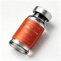Étiquette de carton pour peptides sur mesure, film BOPP anti-contrefaçon, 2ml 3ml 5ml 10ml 15ml 20ml 30ml, qualité laboratoire