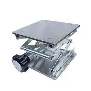 Piattaforma di sollevamento da laboratorio Stand Rack forbice Jack Bench Lifter Table Lab 100x100mm piattaforma di sollevamento in acciaio inossidabile