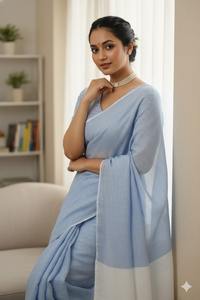 ส่าหรีผ้าไหมทัสซาร์แท้หลากสีสำหรับผู้หญิงออกแบบด้วยผ้าไหลลื่นและสง่างามแบบดั้งเดิมจากอินเดีย - Product Image 2