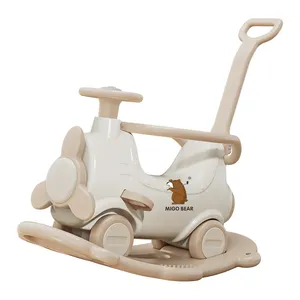 MIGOベア新しいトレンドの赤ちゃんプラスチック飛行機の車人気のおもちゃはおもちゃの動物に乗る子供たちは女の子と男の子のための馬のギフトを揺り動かします