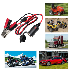 Cable de Carga de 6 Pies a Prueba de Agua con Pinza de Cocodrilo para Batería de Coche y Conector para Encendedor de Cigarrillos con Fusible - Product Image 5