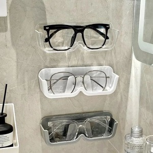 Estante de almacenamiento para gafas montado en la pared, color blanco, resistente a la presión, para escritorio, dormitorio, sala de estar - Product Image 2