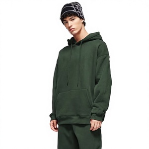 Sweat à capuche unisexe en molleton 100 % coton 380 g pour homme, coupe classique, impression numérique unie, 45 couleurs - Product Image 1