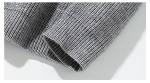 Suéter Unisex de Punto Grueso Transpirable de Color Liso, Estilo Japonés Minimalista, Corte Holgado, Esencial para Otoño - Product Image 5