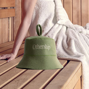 Chapeau de sauna en laine verte 100% premium, <span class=keywords><strong>bonnet</strong></span> doux de couleur pour la banya <span class=keywords><strong>russe</strong></span> - Product Image 5