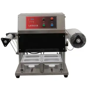 QF260T-S Semi automatic Tray Sealer Meal Plastic Container Aluminum Foil Lunch Box sealing machine Food tray sealing machine