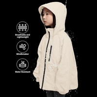 Rolanko Kinder Wasserdichte Kapuzenjacke Leichte Windjacke Regenmantel für Outdoor-Wanderungen aus Nylon/Polyester-Material