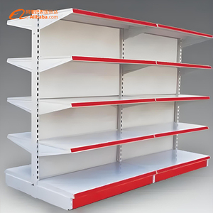 Estante de exhibición de panel trasero plano de 5 capas de doble cara del fabricante, estantería de tienda de supermercado de un solo lado - Product Image 6