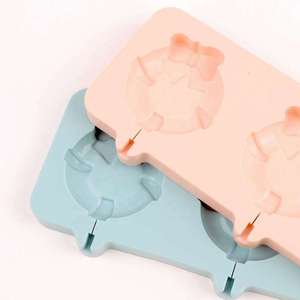 Moule à glaces en silicone pour bébé, personnalisé, <span class=keywords><strong>dessin</strong></span> animé, fait maison, pour sucettes glacées et crèmes glacées - Product Image 4