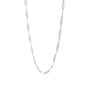 Chaînes fines courbées blanches en platine Pt950 avec maillons allongés pour collier ras du cou unisexe, style minimaliste, pour usage quotidien, cadeau - Product Image 5