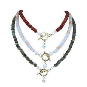 Collares de Ágata y Perlas de Piedra Natural al por Mayor, Abacus de 4*6mm, 800g, Collar de Cuentas de 16 Pulgadas, Joyería para Mujer - Product Image 5