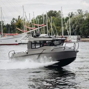6.2M lưỡi Craft tốc độ cao tuần tra cabin thuyền phía ngoài động cơ giải trí nhôm thuyền đánh cá