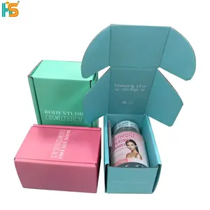 Cosmetic Mailer Skin Care Jar Product Box Packaging Luxury Custom Cardboard Small Blue Shipping Boxes