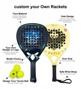 Racchetta da <span class=keywords><strong>Padel</strong></span> in Fibra di Carbonio 12K Leggera, Bestseller, Produzione OEM, Raqueta De <span class=keywords><strong>Padel</strong></span> in Eva e Fibra di Vetro - Product Image 2