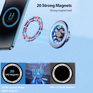 WOHEFU manyetik araba bardak tutucu katlanır içecek depolama raf genişletilebilir baz 2 1 araba fincan manyetik telefon dağı tutucu - Product Image 4