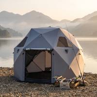 Carpa de Glamping Geométrica Personalizada OEM al por Mayor con Ventanas de Malla, Impermeable para Varias Personas, Proveedor de Fábrica para Campismo al Aire Libre