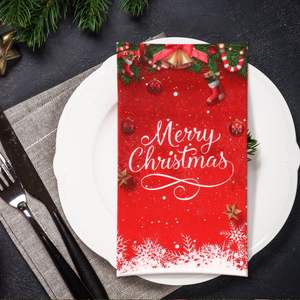 مناديل بتصميم العطلة مع شعار مناديل مزخرفة لأحداث عيد الميلاد مناديل للاستعمال مرة واحدة - Product Image 5