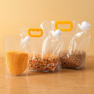 Sacs transparents autoportants à bec verseur pour le stockage des céréales et du riz, étanches à l'humidité, hermétiques, en PE, 10g 32g 46g, origine Zhejiang - Product Image 2