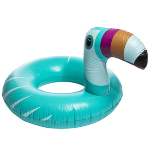Tùy chỉnh đầy màu sắc <span class=keywords><strong>Toucan</strong></span> bên trong ống hồ bơi Float 38 inch Tùy chỉnh hình dạng bơi vòng Float động vật di động nước floatie - Product Image 3