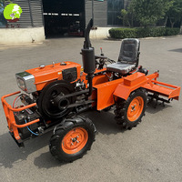 Mini tracteur-cultivateur à quatre roues de 18 CV avec démarrage électrique et moteur à petites roues, composant essentiel, pour l'exportation