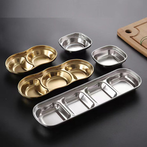 Bol en acier inoxydable 304 pour Sauce à la viande et au poivre, assiettes séparées pour Sushi, vinaigre, soja, vaisselle, plateau d'assaisonnement - Product Image 3