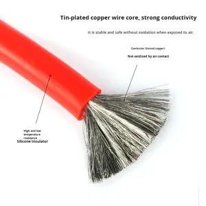 Nhiệt độ cao 600V bị mắc kẹt thêm mềm Silicone dây 1awg-26awg AWG AWG cáp điện cho pin lithium mô hình máy bay năng lượng mới - Product Image 2