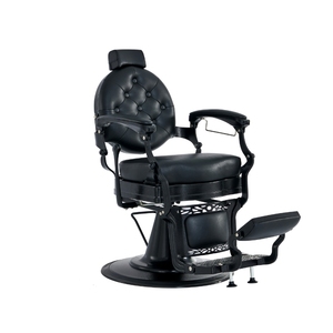 Modern Men's Oil Head Barber Chair Heavy-duty Hydraulic Pump Leather Seat Reclining Rotating Lift Folding <b>Footrest</b> For Barber - Product Image 1