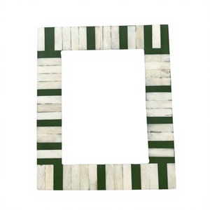 AZ ENTERPRISES AZE-BF034 Eco-Friendly Customized Print Bone Inlay & Resin Handmade Luxury Designer <b>White</b> Photo <b>Frame</b> Home Decor - Product Image 5
