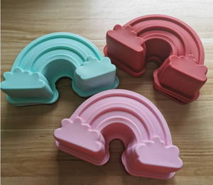 Molde de silicona antiadherente para hornear, sartenes antiadherentes de grado alimenticio con forma de arco, en forma de arcoíris, gran oferta - Product Image 5