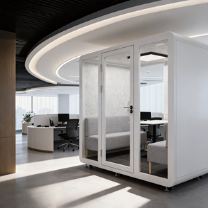 Cabina Telefónica Acústica Modular Compartida, Móvil, Silenciosa e Insonorizada, para Oficina, <span class=keywords><strong>Sala</strong></span> <span class=keywords><strong>de</strong></span> <span class=keywords><strong>Reuniones</strong></span> Multipersonal - Product Image 1
