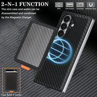 Casing Dompet Pengisi Daya Nirkabel untuk Samsung Galaxy A15/A35/A55/A56/A36