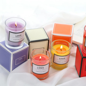 Candela Profumata Molly Glory in Vaso di Vetro con Logo Personalizzato, Cera di Soia di Alta Qualità, Regalo di Nozze - Product Image 1