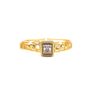 Fashion Bangle 316L Stainless Steel PVD Gold Plating Square <b>Crystal</b> Design For Women Jewelry Accessory - Product Image 2