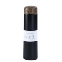 Mini séparateur de thé portable de voyage, style japonais simple, avec couvercle en bois grainé, en acier inoxydable 304, sous vide