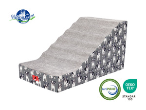 Großhandel Maßgefertigte Quadratische Memory-Schaum Orthopädische Hundetreppe Mehrere Höhen Komfortabel Langlebig Stabil Rutschfest Abnehmbarer Bezug - Product Image 2