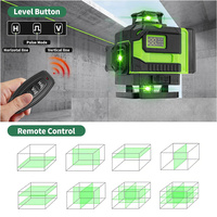 Niveau laser avec trépied, portée 30 m, auto-nivelant, rechargeable, ligne croisée verte, outil de nivellement pour accrocher des tableaux