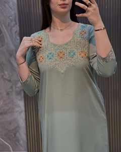 Abaya turque de luxe, tissu Ramadan, design vintage, manches longues avec taille ajustable pour la mode musulmane - Product Image 6