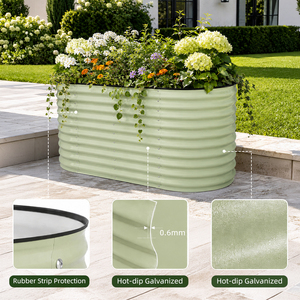 SEEYES Bac de culture surélevé galvanisé personnalisé de 34 pouces de hauteur, grand bac de plantation de légumes pour l'extérieur, pour ferme et jardin, OEM ODM - Product Image 2