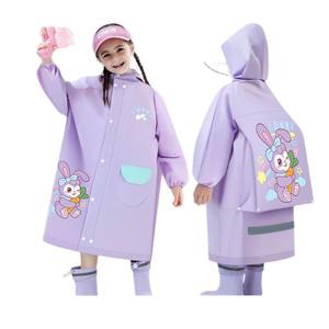 Jas Hujan Lipat Kartun Terlaris, Set Tas Sekolah Jas Hujan Berkerudung Ringan Tahan Air untuk Anak Perempuan Belajar Berjalan - Product Image 1