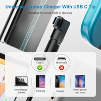 Charger Laptop Universal 65W USB-C untuk MacBook Dell HP Lenovo Acer Chromebook Asus Samsung Sony Toshiba Gateway