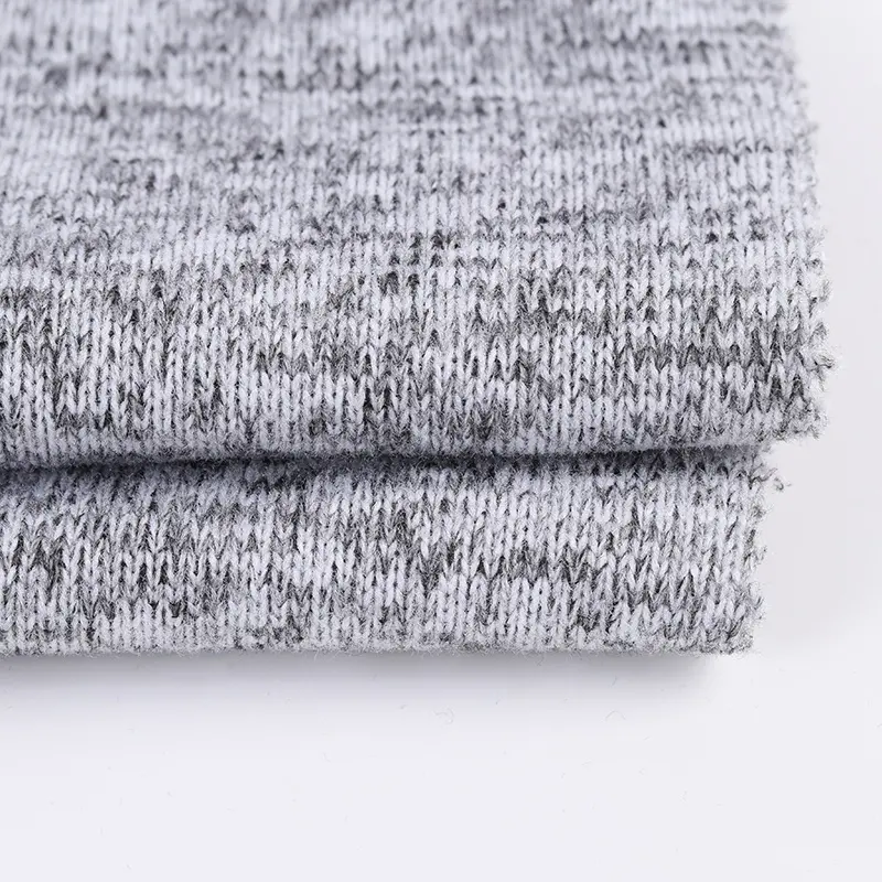 Suéter de punto de aguja gruesa, tejido polar catiónico para ropa, fabricante