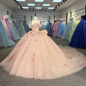 Robes de Quinceañera Princesse Rose Dy6919 avec Appliques en Dentelle, Robe de Bal pour Fête des 15 Ans, Jancember - Product Image 5