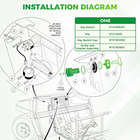 Interruptor de llave de encendido para carrito de Golf, 101826201, para Coche Club, Ds Electric 1996 +