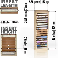 Usine En Gros Moderne En Bois 16-Slot Cassette Bande De Rangement Organisateur Rack pour Cassette Collections Audio Accessoire