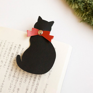 New creative PU leather cat <b>bookmarks</b>, cartoon style, perfect for students and books. - Product Image 1