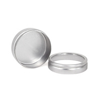 Pot de baume à lèvres vide 10g, pommade cosmétique en aluminium petit boîtier rond en aluminium boîte de crème vide boîte en étain