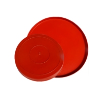 Nouvelle plaque de nourrissage ronde en plastique de bonne qualité rouge FeeCettia pour volailles et poulets, facile à utiliser pour les perroquets
